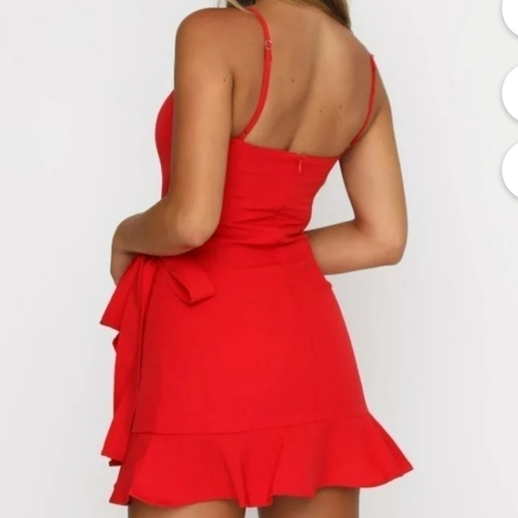 Romantic Red Sleeveless Mini Dress XXL Date Night Y2K Concert Party - Picture 3 of 12